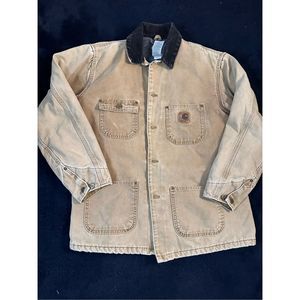 Vintage Carhartt Chore Detroit Blanket Lined Canvas Made In USA Sz Medium BR C02